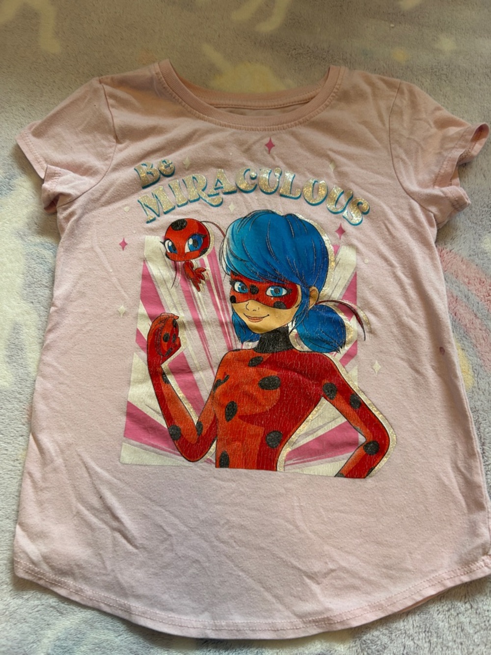 jumping beans Light Pink Miraculous Ladybug Graphic Tee